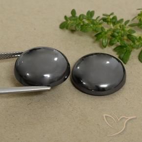 Gemme di Ematite Grigio medio naturale da 42.52 ct, Rotondo, Opaco