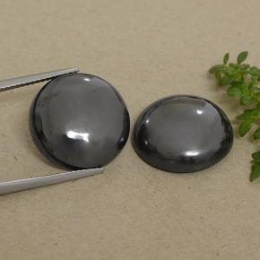 Gemme di Ematite Grigio medio naturale da 36.74 ct, Taglio rotondo, Opaco
