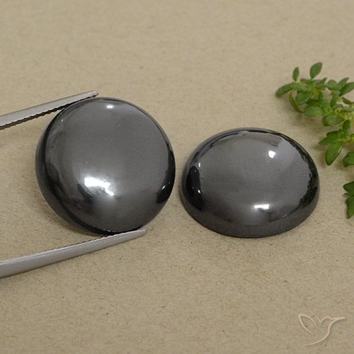 Gemme di Ematite Grigio medio naturale da 58.13 ct, Rotondo, Opaco