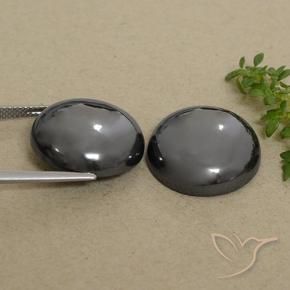 Gemme di Ematite Grigio medio naturale da 58.13 ct, Rotondo, Opaco