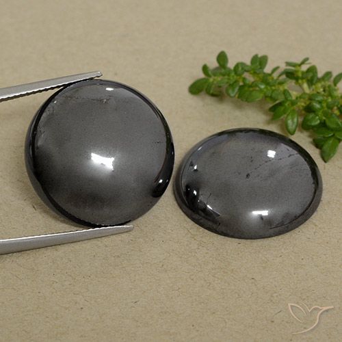 66.67ctw Naturale Grigio medio Ematite, Rotondo, Opaco