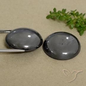 Gemme di Ematite Grigio medio naturale da 66.67 ct, Rotondo, Opaco