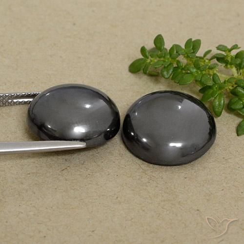 Gemme di Ematite Grigio medio naturale da 30.80 ct, Taglio rotondo, Opaco
