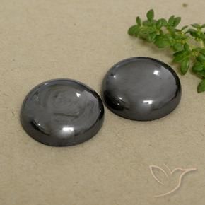 Gemme di Ematite Grigio medio naturale da 45.45 ct, Rotondo, Opaco