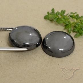 Gemme di Ematite Grigio medio naturale da 45.45 ct, Rotondo, Opaco
