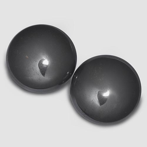 Gemme di Ematite Grigio nero naturale da 64.57 ct, Taglio rotondo, Opaco