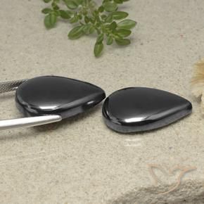 Gemme di Ematite Grigio nero naturale da 54.71 ct, Forma a pera, Opaco