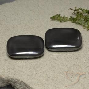 Gemme di Ematite Grigio nero naturale da 96.22 ct, Cuscino, Opaco