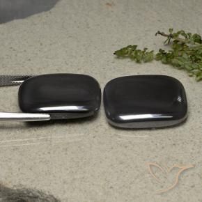 Gemme di Ematite Grigio nero naturale da 96.22 ct, Cuscino, Opaco