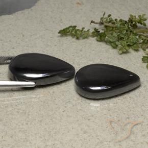 Gemme di Ematite Grigio nero naturale da 66.54 ct, Forma a pera, Opaco