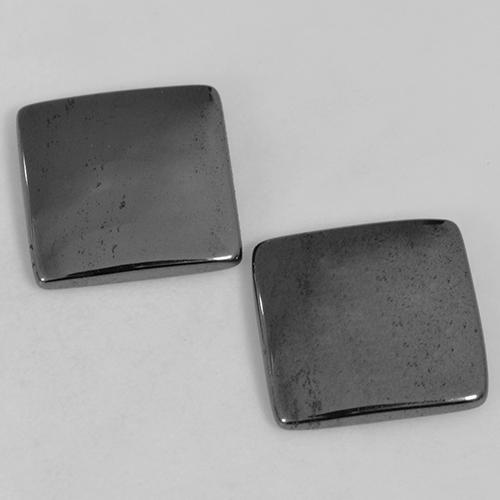 Ematite naturale grigio da 9,90 ct, quadrato, opaco
