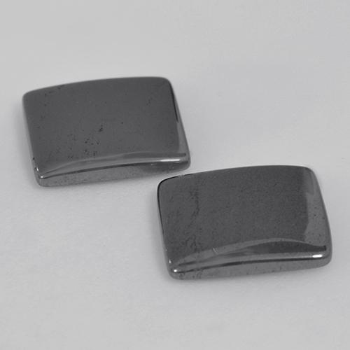 Ematite naturale grigio da 9,90 ct, quadrato, opaco