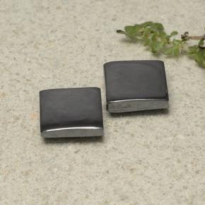 Ematite naturale grigio da 13,28 ct, quadrato, opaco