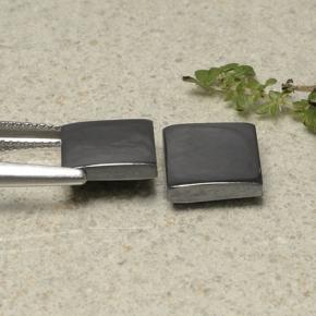 Ematite naturale grigio da 13,28 ct, quadrato, opaco