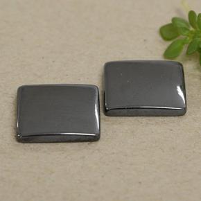 Ematite naturale grigio da 9,91 ct, quadrato, opaco
