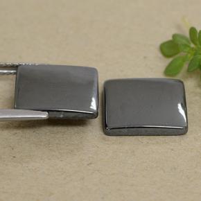 Ematite naturale grigio da 9,91 ct, quadrato, opaco