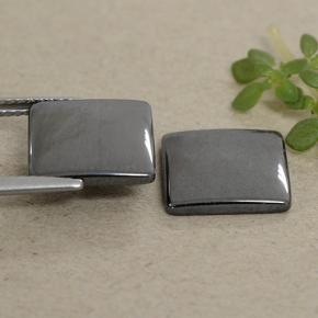 Gemme di Ematite Grigio medio naturale da 9.84 ct, Quadrato, Opaco