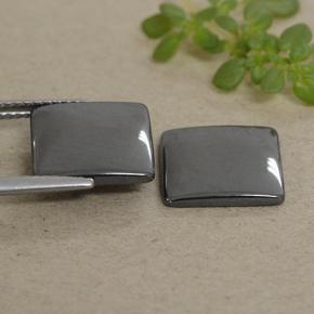 Ematite naturale grigio da 9,50 ct, quadrato, opaco