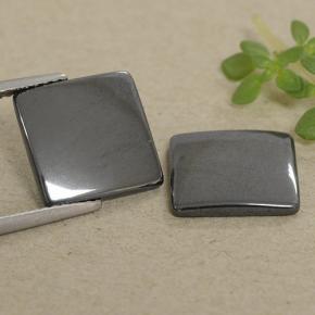Gemme di Ematite Grigio nero naturale da 9.42 ct, Quadrato, Opaco