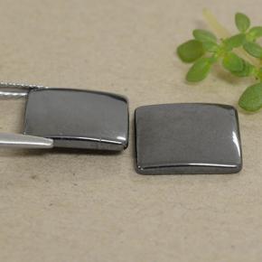 Gemme di Ematite Grigio nero naturale da 9.42 ct, Quadrato, Opaco