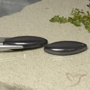 Gemme di Ematite Grigio medio naturale da 48.08 ct, Taglio marquise, Opaco