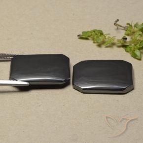 Gemme di Ematite Grigio scuro naturale da 23.47 ct, Ottagonale / Taglio smeraldo, Opaco
