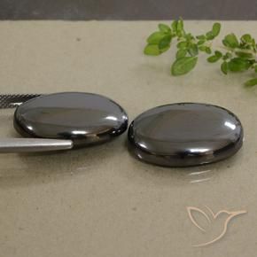 Gemme di Ematite Grigio medio naturale da 49.07 ct, Ovale, Opaco