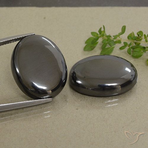 66.71ctw Naturale Grigio nero Ematite, Ovale, Opaco
