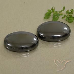 Gemme di Ematite Grigio nero naturale da 66.71 ct, Ovale, Opaco
