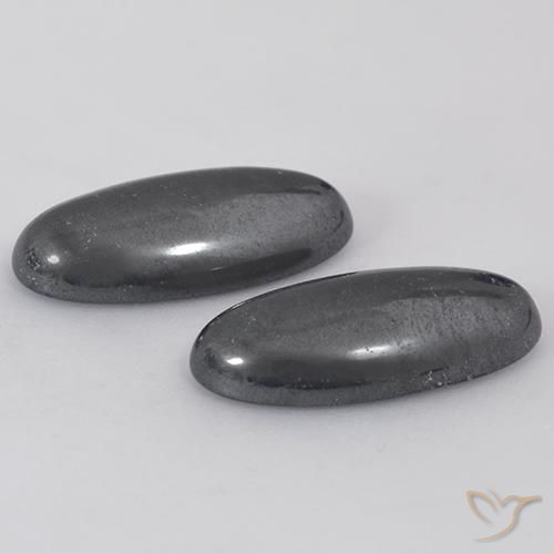 Gemme di Ematite Grigio naturale da 17.96 ct, Ovale, Opaco