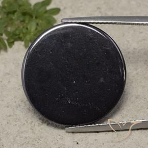 Ematite Grigio scuro naturale da 39.37 ct, Rotondo, Opaco