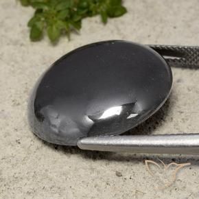 Ematite Grigio nero naturale da 37.89 ct, Rotondo, Opaco