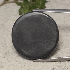 Ematite naturale grigio da 41,40 ct, taglio rotondo, opaco