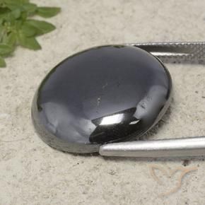 Ematite Grigio scuro naturale da 33.63 ct, Rotondo, Opaco