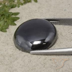 Ematite Grigio nero naturale da 33.27 ct, Rotondo, Opaco