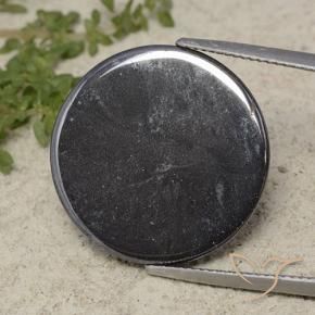 Ematite Grigio nero naturale da 39.79 ct, Rotondo, Opaco