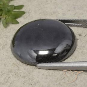 Ematite Grigio nero naturale da 39.79 ct, Rotondo, Opaco