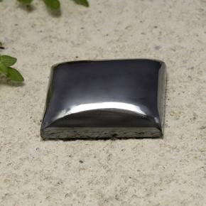 Ematite naturale grigio da 21,30 ct, baguette, opaco