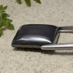 Ematite naturale grigio da 21,30 ct, baguette, opaco