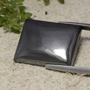 Ematite Grigio nero naturale da 23.96 ct, Taglio a baguette, Opaco