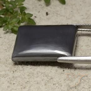 Ematite Grigio nero naturale da 23.96 ct, Taglio a baguette, Opaco