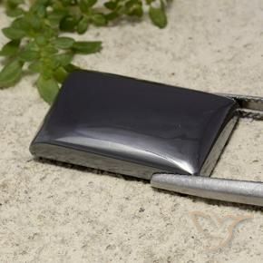 Ematite Grigio nero naturale da 22.13 ct, Taglio a baguette, Opaco