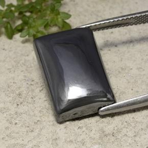 Ematite Grigio nero naturale da 18.55 ct, Taglio a baguette, Opaco