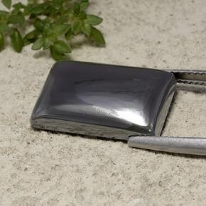 Ematite Grigio nero naturale da 18.55 ct, Taglio a baguette, Opaco