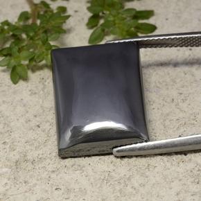 Ematite naturale grigio da 23,59 ct, baguette, opaco