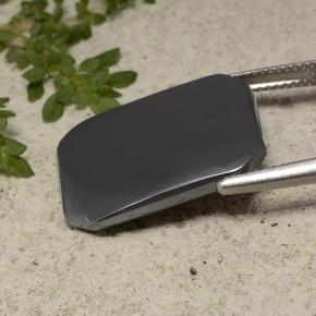 Ematite Grigio nero naturale da 19.27 ct, Taglio smeraldo, Opaco