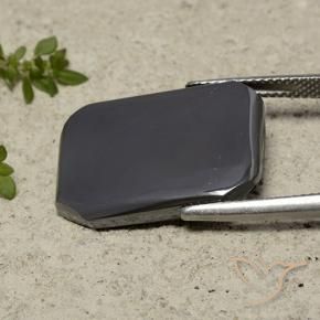Ematite Grigio scuro naturale da 20.32 ct, Ottagonale / Taglio smeraldo, Opaco