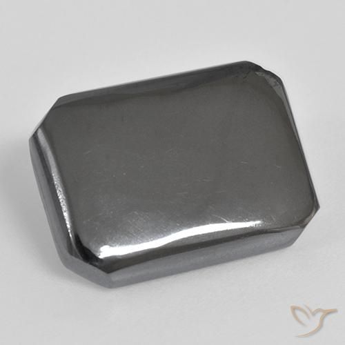Ematite Grigio medio naturale da 17.55 ct, Ottagonale / Taglio smeraldo, Opaco