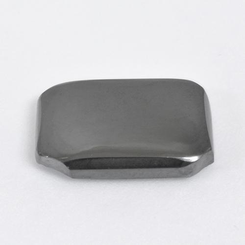 Ematite naturale grigio da 10,46 ct, taglio smeraldo, opaco