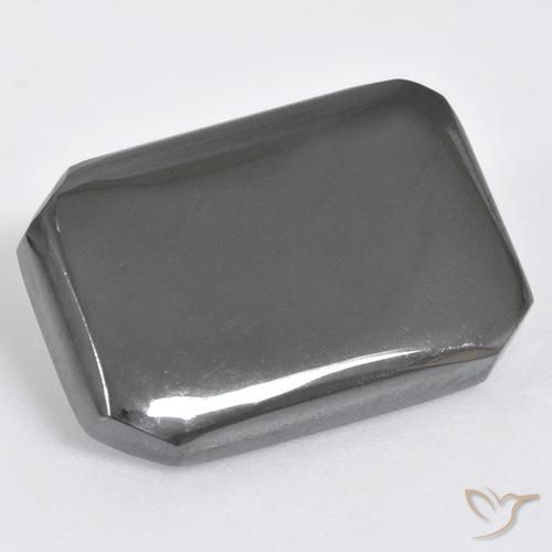 Ematite Grigio medio naturale da 19.94 ct, Ottagonale / Taglio smeraldo, Opaco